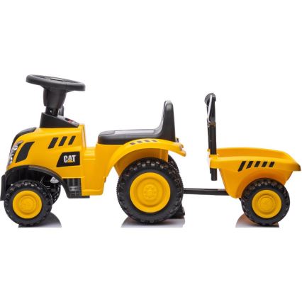 Ride-on push tractor CAT geel/zwart