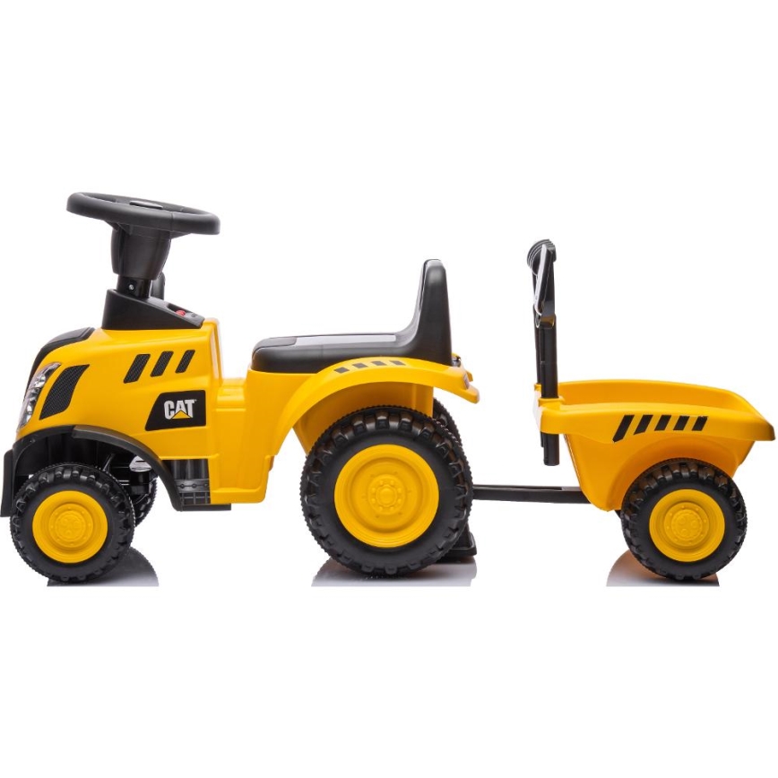 Ride-on push tractor CAT geel/zwart