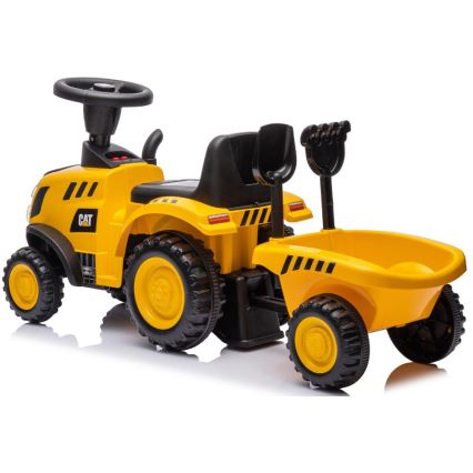 Ride-on push tractor CAT geel/zwart