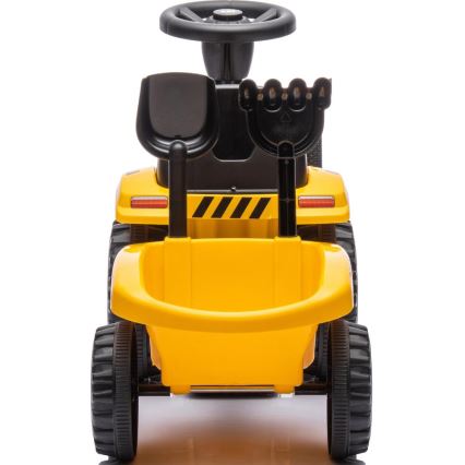 Ride-on push tractor CAT geel/zwart
