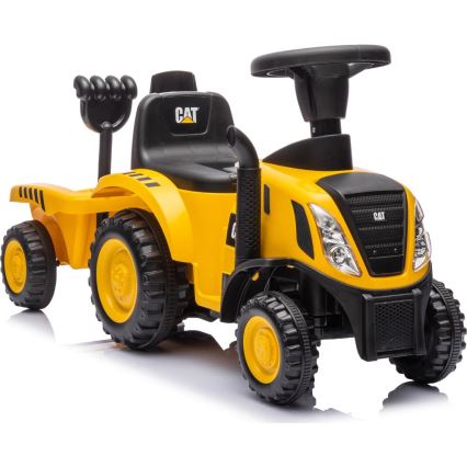 Ride-on push tractor CAT geel/zwart