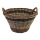 Rieten houtmand met handvatten 38x47 cm