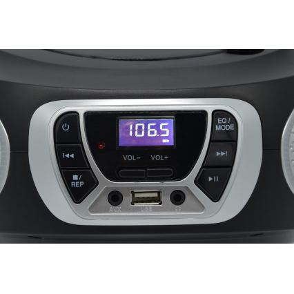 Roadstar CDR-365U/SL - Radio met FM/PLL en USB 32W/230V/4xLR14 zwart/zilver