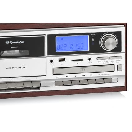 Roadstar HIF-8892 EBT - Hi-Fi-systeem met platenspeler, cd- en cassettespeler 64W/230V + afstandsbediening