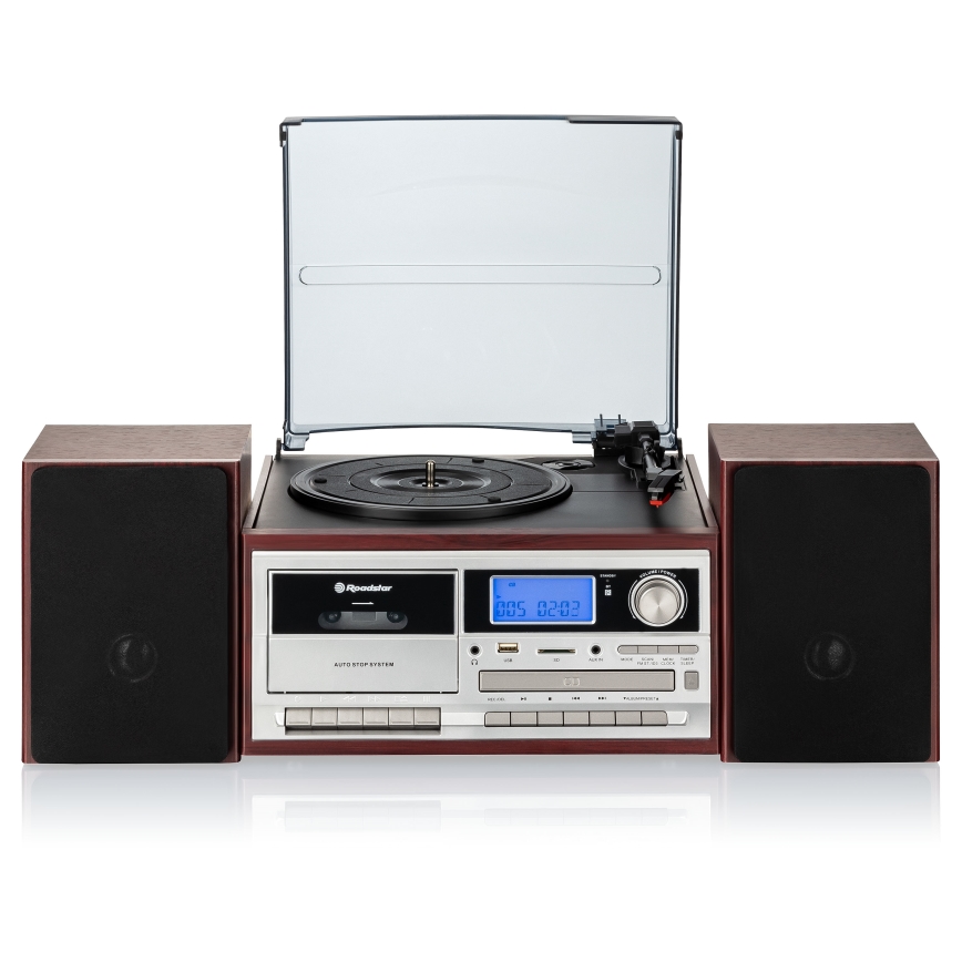 Roadstar HIF-8892 EBT - Hi-Fi-systeem met platenspeler, cd- en cassettespeler 64W/230V + afstandsbediening