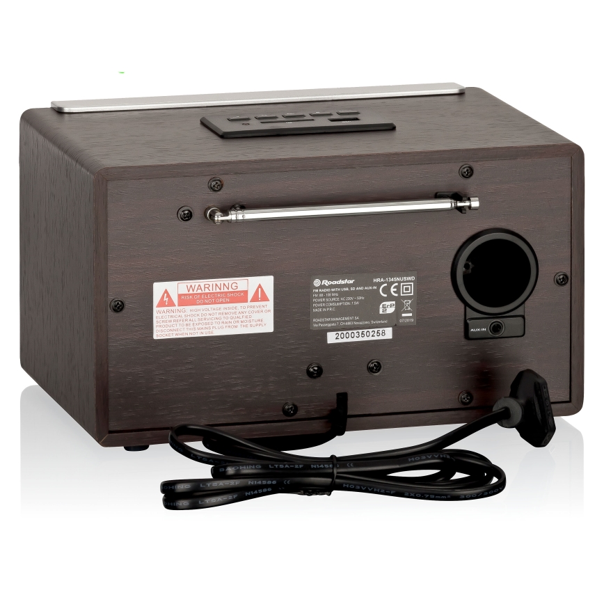 Roadstar HRA-1345NUS/WD - FM-radio 16W/230V