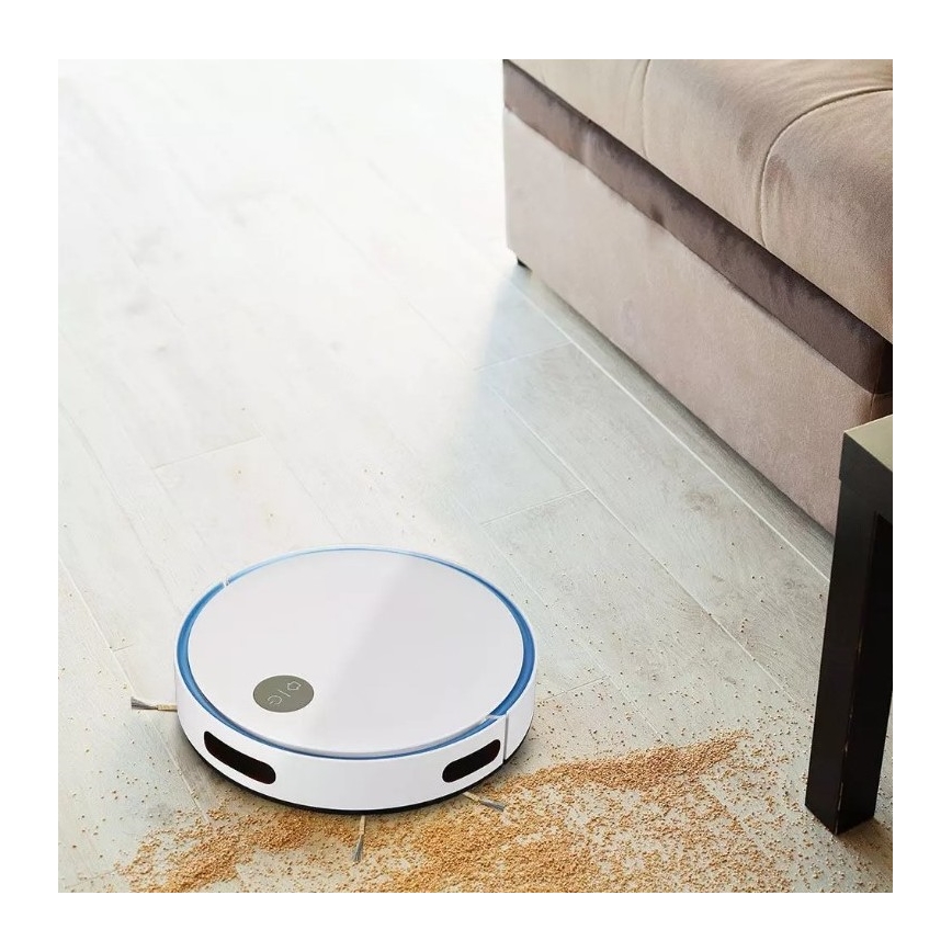 Robot Stofzuiger wit/blauw + afstandsbediening