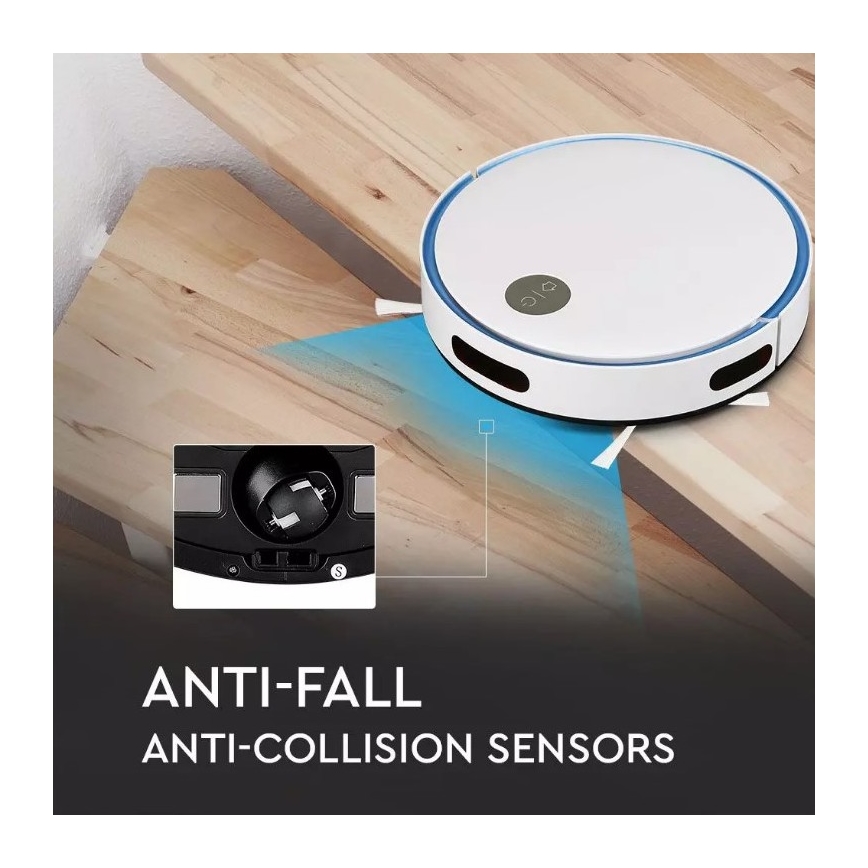 Robot Stofzuiger wit/blauw + afstandsbediening