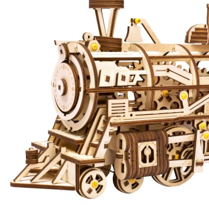 RoboTime - 3D houten mechanische puzzel Stoomlocomotief