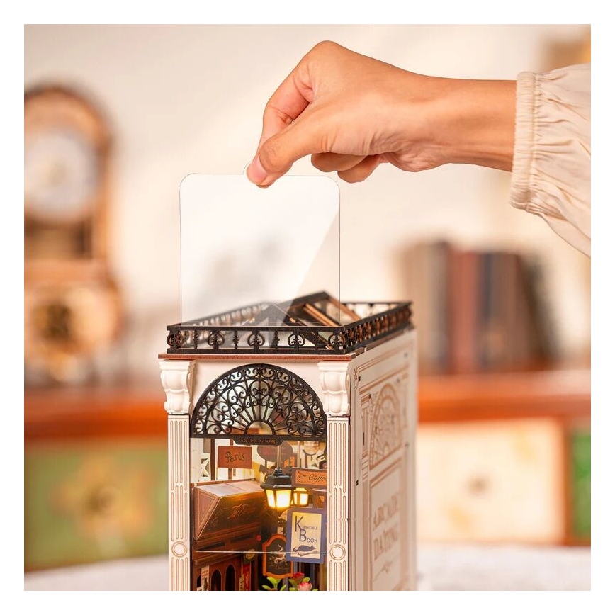 RoboTime - 3D-puzzel LED Boekensteun Bijeenkomst in de Boekenpassage 2xAAA