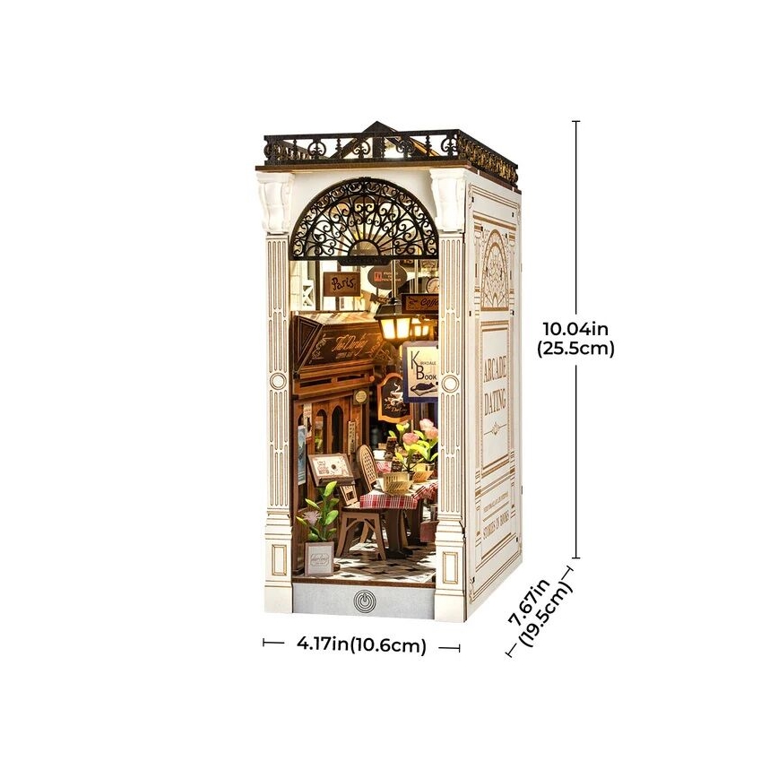 RoboTime - 3D-puzzel LED Boekensteun Bijeenkomst in de Boekenpassage 2xAAA