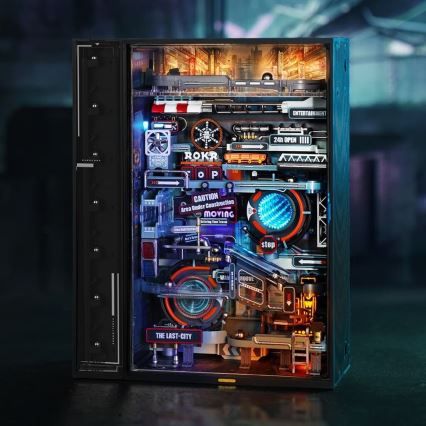 RoboTime - 3D mechanisch knikkerbaan puzzel Stad van het verleden