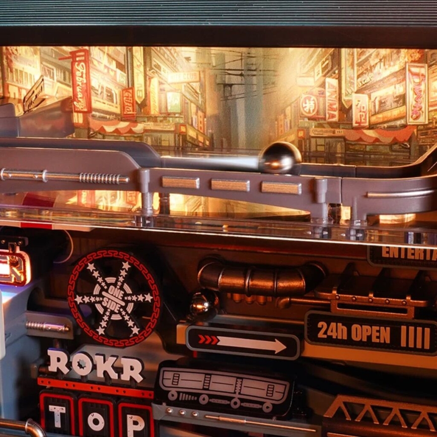 RoboTime - 3D mechanisch knikkerbaan puzzel Stad van het verleden