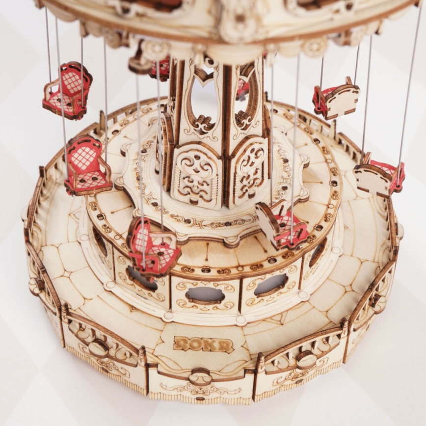 RoboTime - 3D muziekdoos puzzel Ketting carrousel 3xAAA