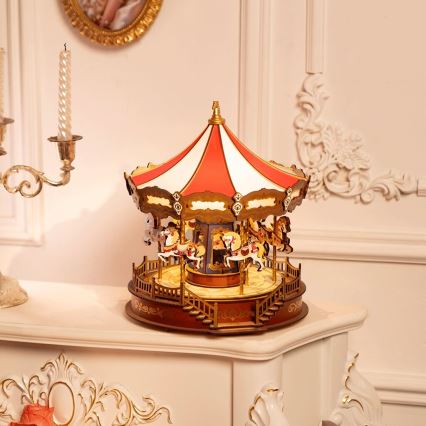 RoboTime - 3D muziekdoos puzzel Klassiek carrousel 5V