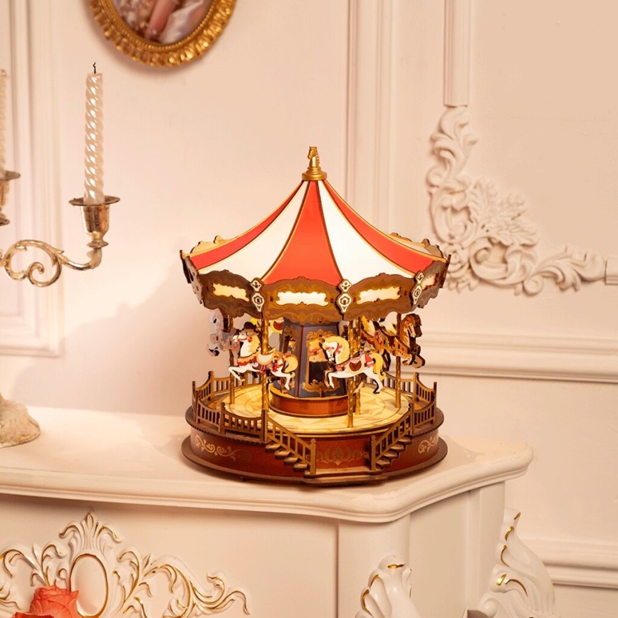 RoboTime - 3D muziekdoos puzzel Klassiek carrousel 5V
