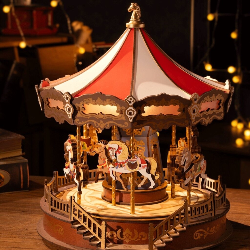 RoboTime - 3D muziekdoos puzzel Klassiek carrousel 5V