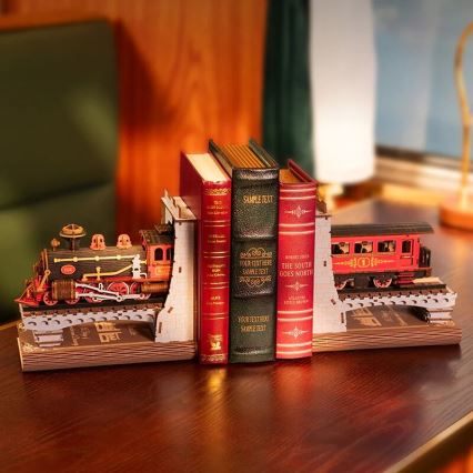 RoboTime - 3D-puzzel Boekenstop Historische stoomtrein