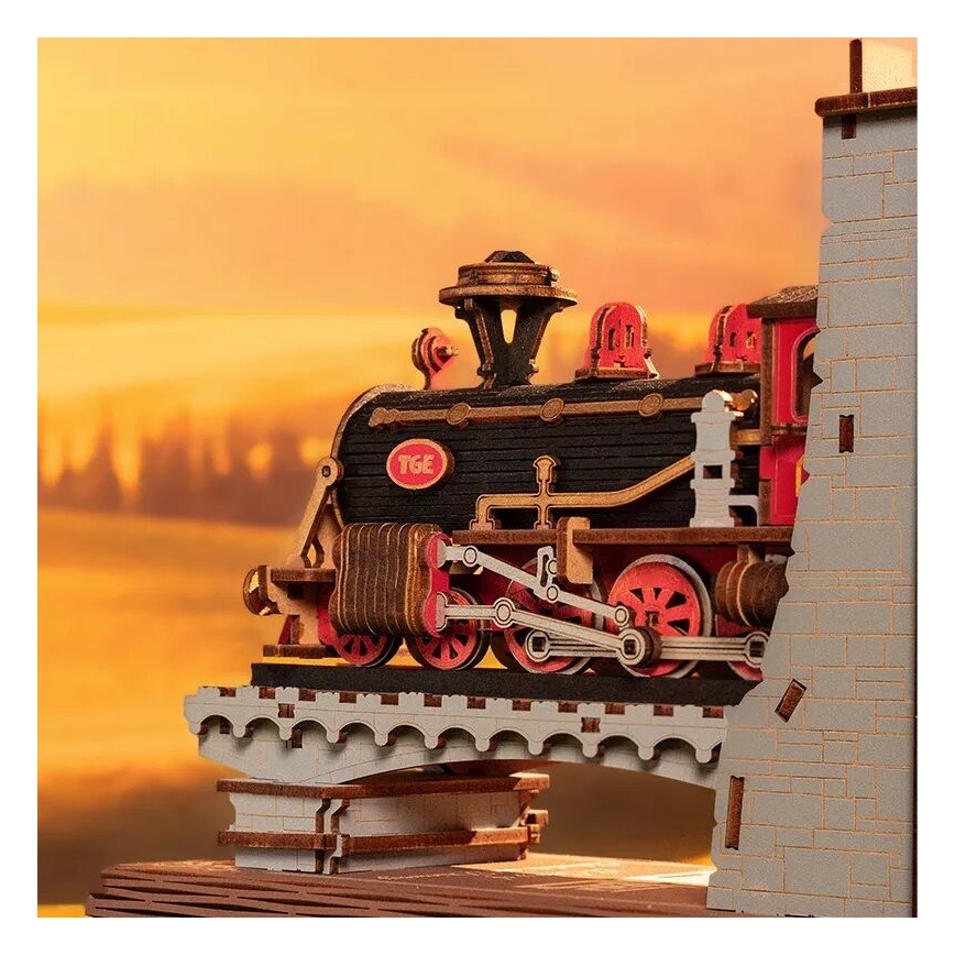 RoboTime - 3D-puzzel Boekenstop Historische stoomtrein