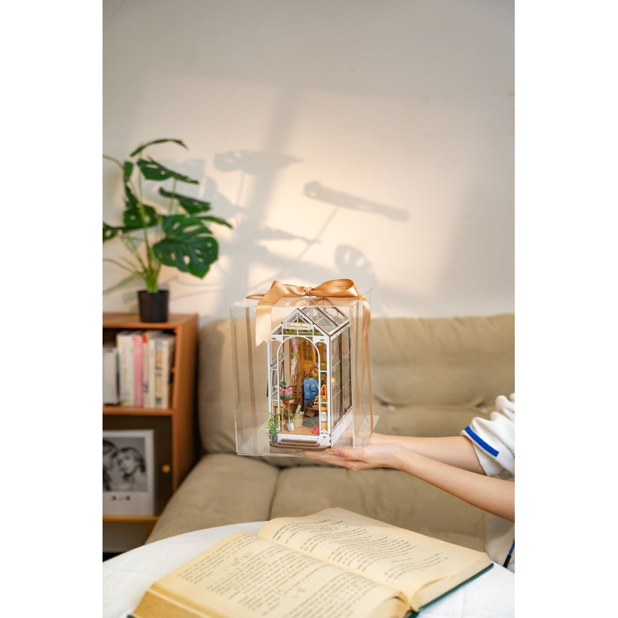 RoboTime - LED Boekenstop Tuin huis 3D puzzle 2xAAA