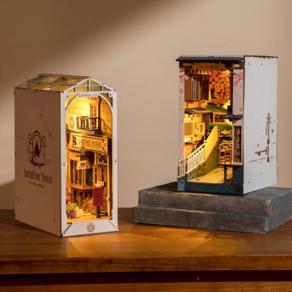 RoboTime - LED Boekenstop Zonnige stad 2xAAA