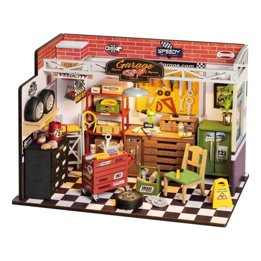 RoboTime - Miniatuur huis Garage 2xAAA