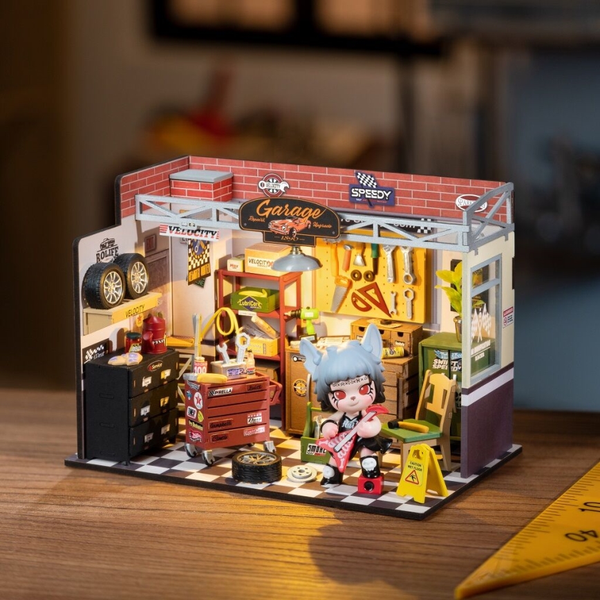 RoboTime - Miniatuur huis Garage 2xAAA