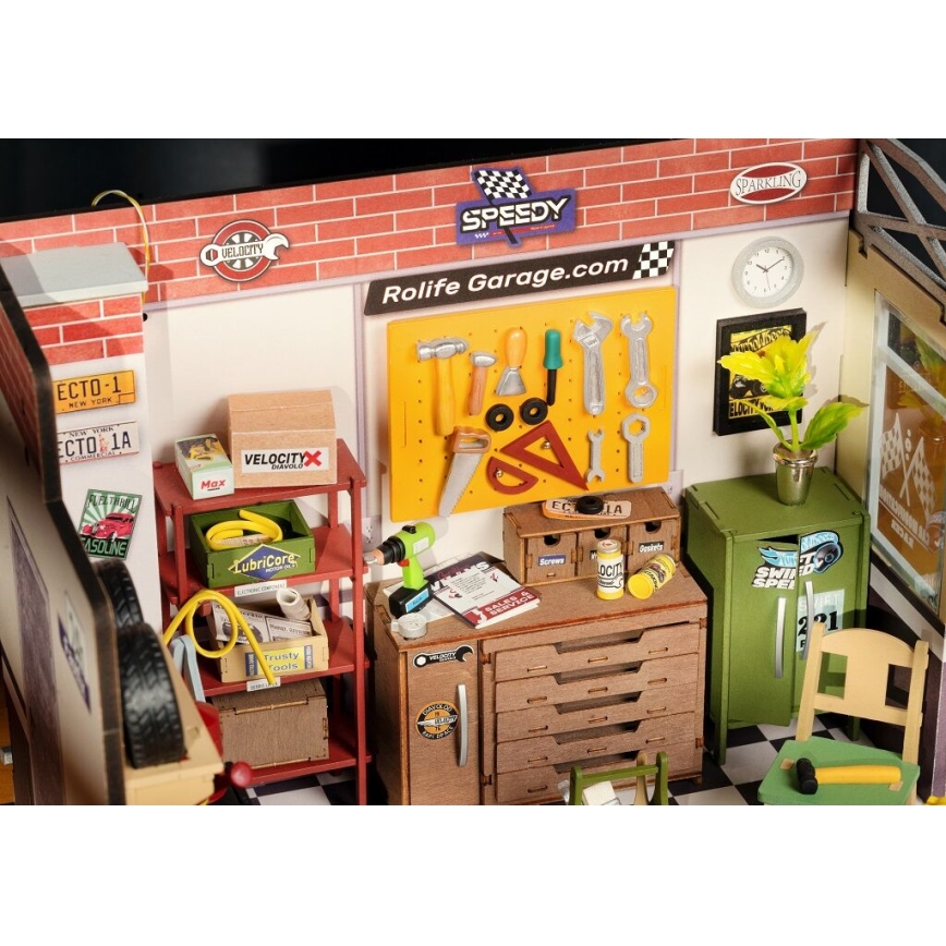 RoboTime - Miniatuur huis Garage 2xAAA
