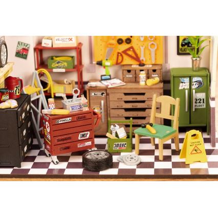 RoboTime - Miniatuur huis Garage 2xAAA