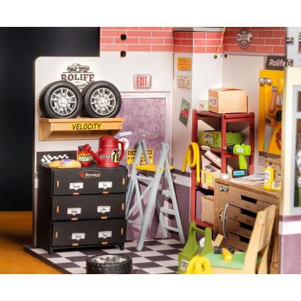RoboTime - Miniatuur huis Garage 2xAAA