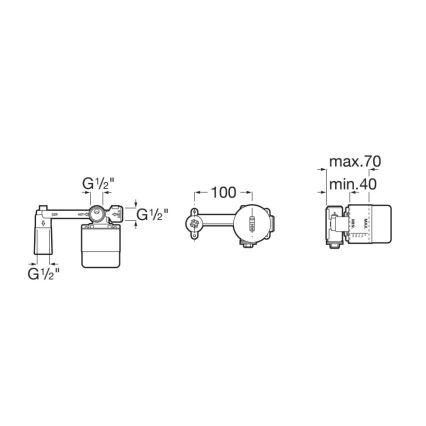 Roca A525220603 - Inbouwlichaam voor inbouwkranen