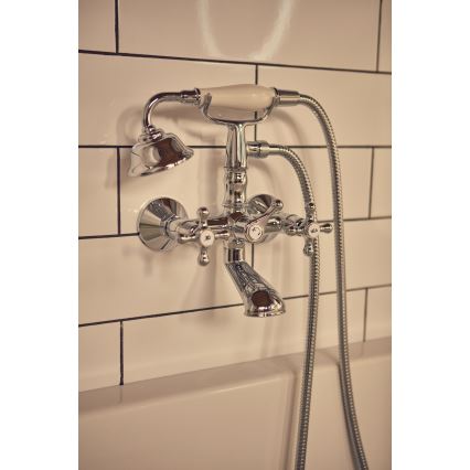 Roca A5A014BC00 - Badset met mengkraan CARMEN RETRO, glanzend chroom