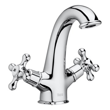 Roca A5A3A4BC00 - Wastafelmengkraan met overloopuitloop CARMEN 17,8 cm glanzend chroom