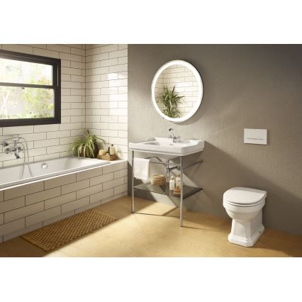 Roca A5A3A4BC00 - Wastafelmengkraan met waste en overloop CARMEN RETRO 17,8 cm glanzend chroom