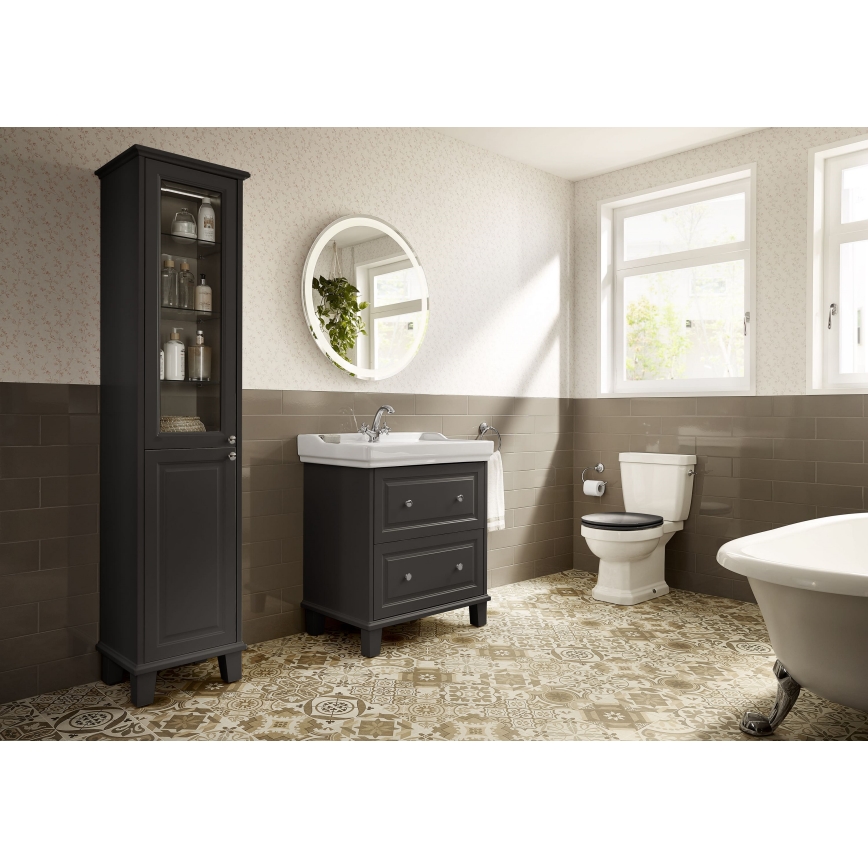 Roca A5A3A4BC00 - Wastafelmengkraan met waste en overloop CARMEN RETRO 17,8 cm glanzend chroom