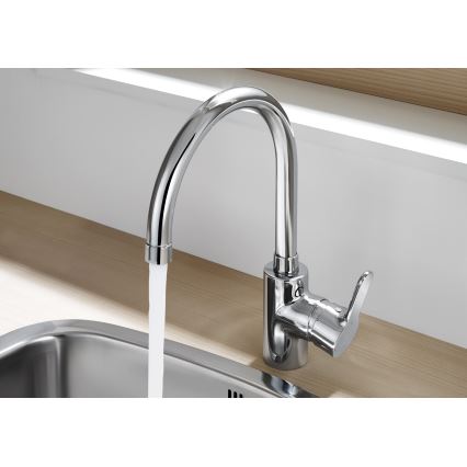 Roca A5A8409C00 - Keukenkraan L20 32,5 cm glanzend chroom