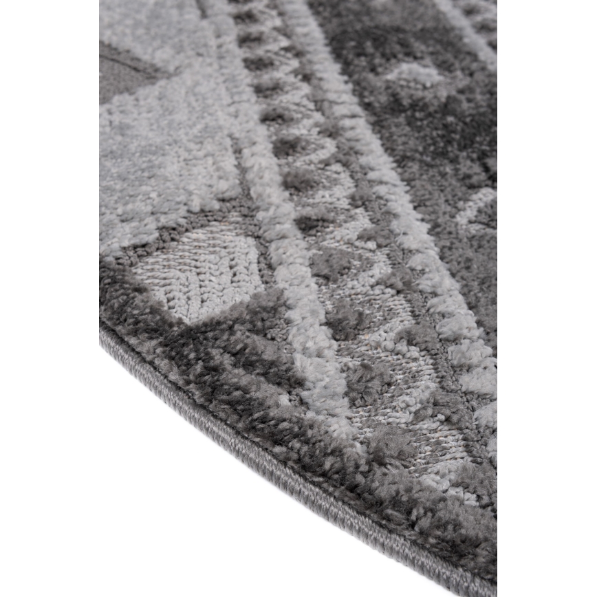 Rond buitentapijt CHIARA 120 cm grijs