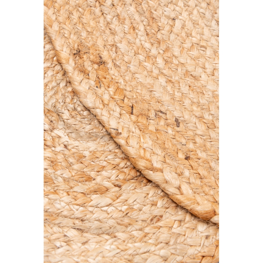 Rond naturel vloerkleed JUTA, Ø 140 cm — beige