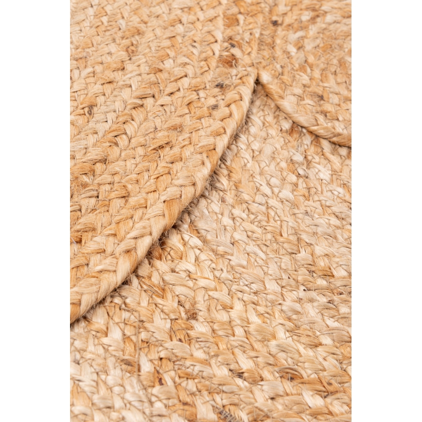 Rond naturel vloerkleed JUTA, Ø 140 cm — beige