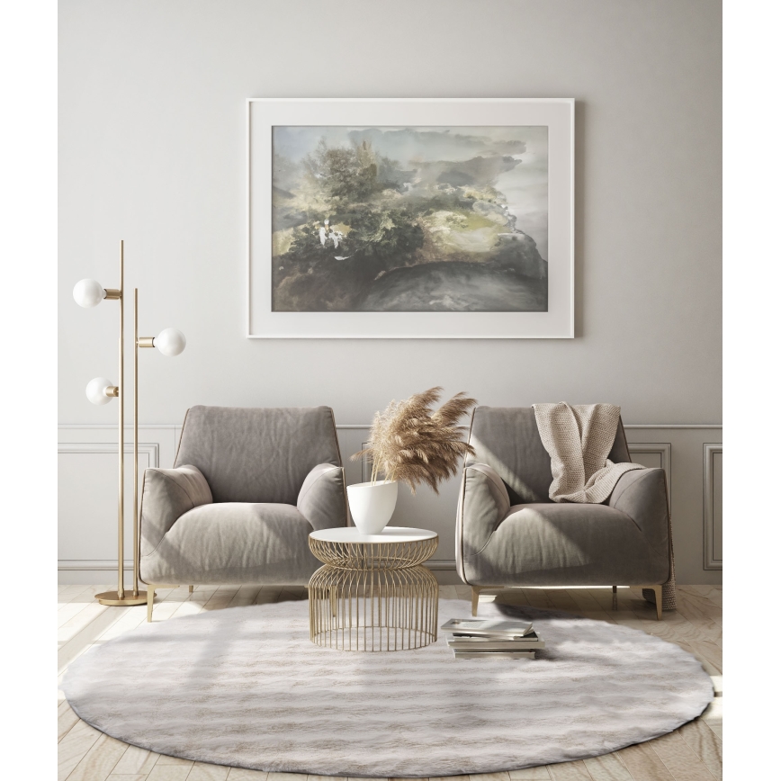 Rond vloerkleed RABBIT BUBBLE 160 cm crème