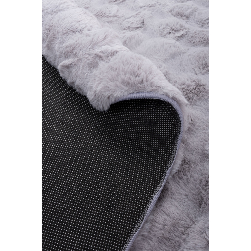 Rond vloerkleed RABBIT BUBBLE 160 cm grijs
