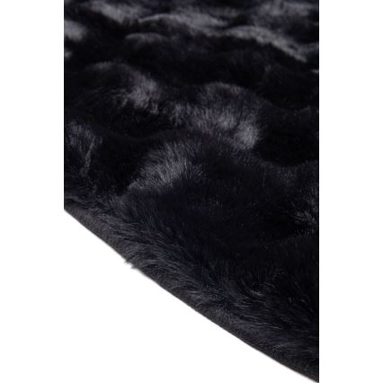 Rond vloerkleed RABBIT BUBBLE 160 cm, zwart