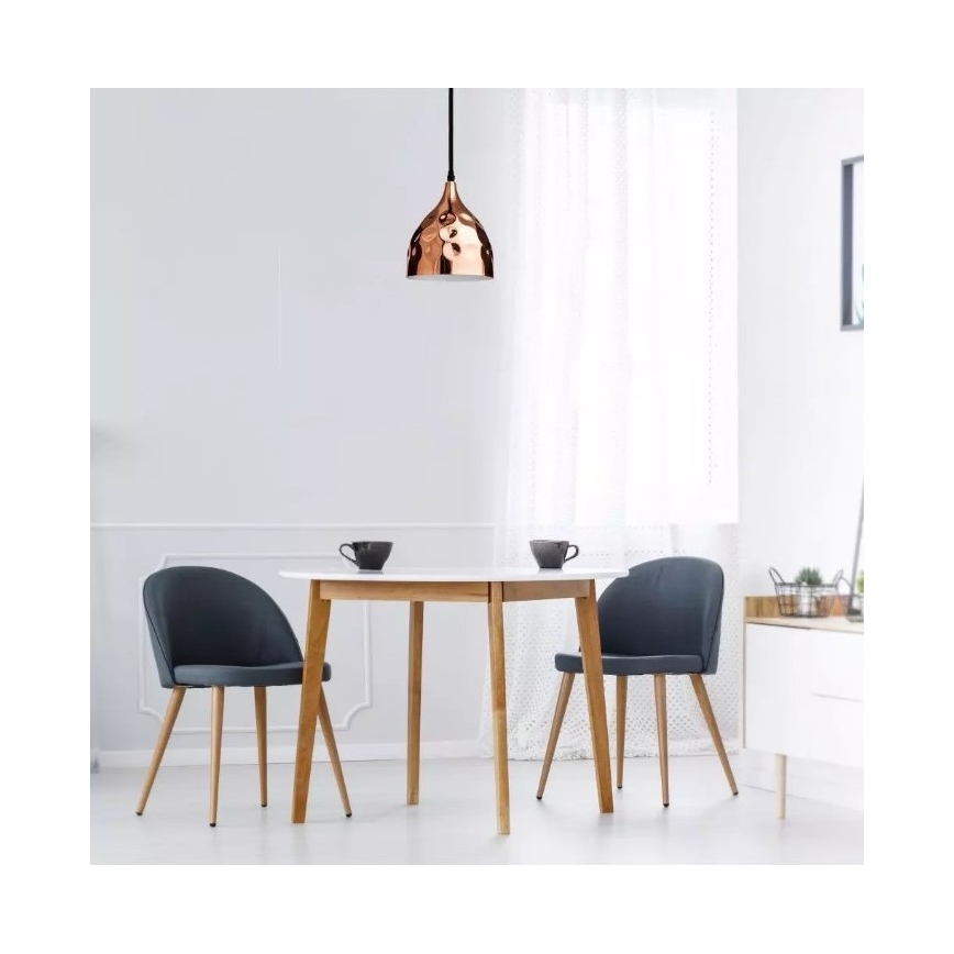 Rose Goud Hanglamp aan een koord 1x E27 / 60W / 230V
