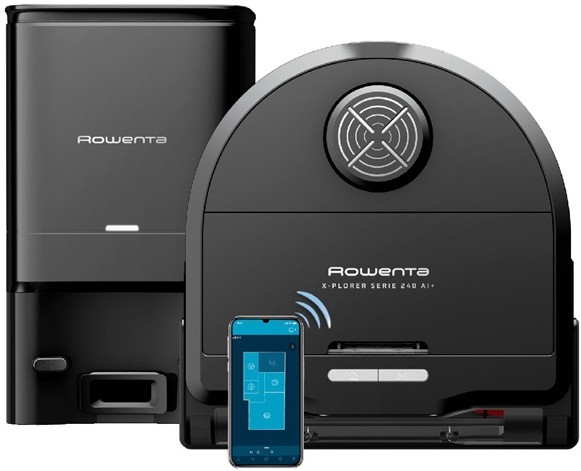 Rowenta - Slimme robotstofzuiger met een dweil X-PLORER S240+ AI Animal & Allergy Wi-Fi 5200 mAh