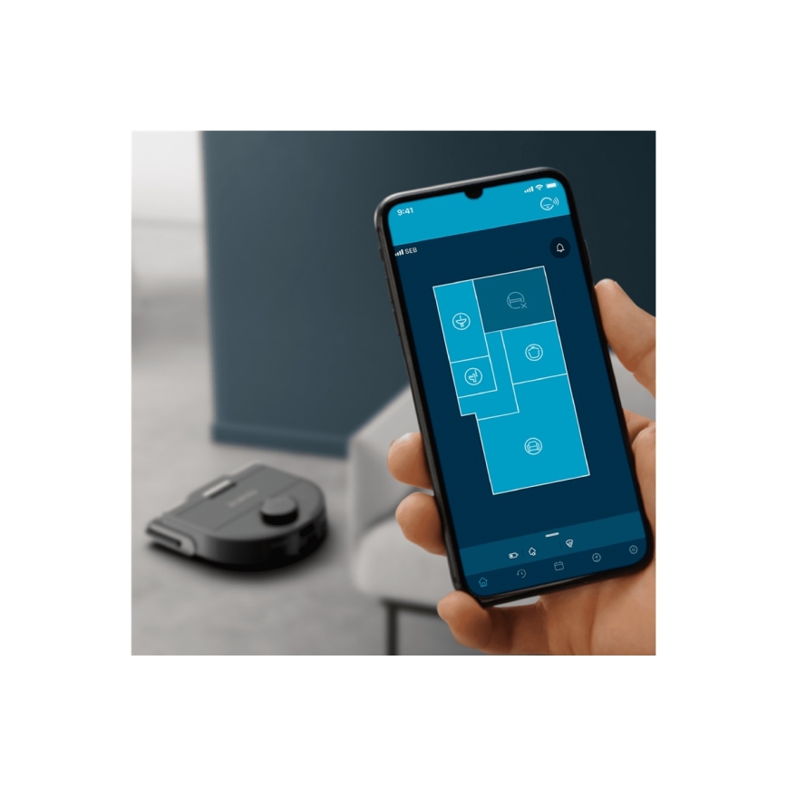 Rowenta - Slimme robotstofzuiger met een dweil X-PLORER S240+ AI Animal & Allergy Wi-Fi 5200 mAh