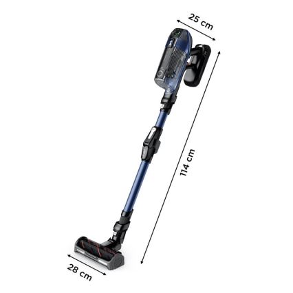 Rowenta - Steelstofzuiger met dweil X-FORCE FLEX ANIMAL AQUA AUTO 3-in-1 480W/32,4V 2500 mAh blauw