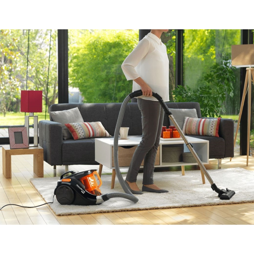 Rowenta - Zakloze stofzuiger COMPACT POWER 1,5l 750W/230V zwart/oranje