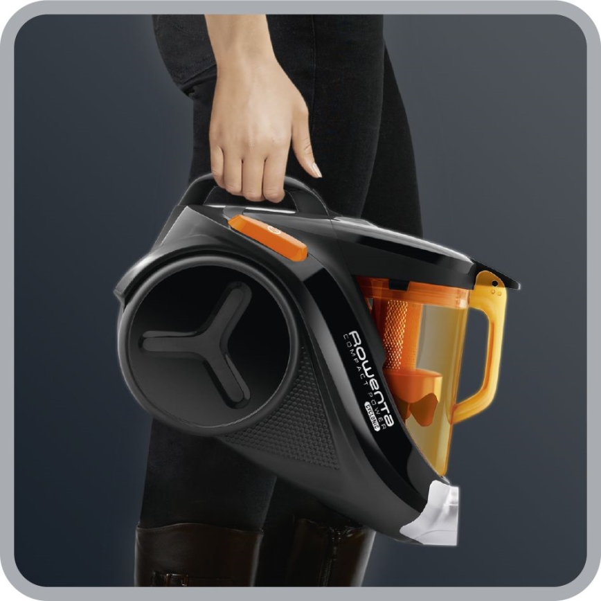 Rowenta - Zakloze stofzuiger COMPACT POWER 1,5l 750W/230V zwart/oranje
