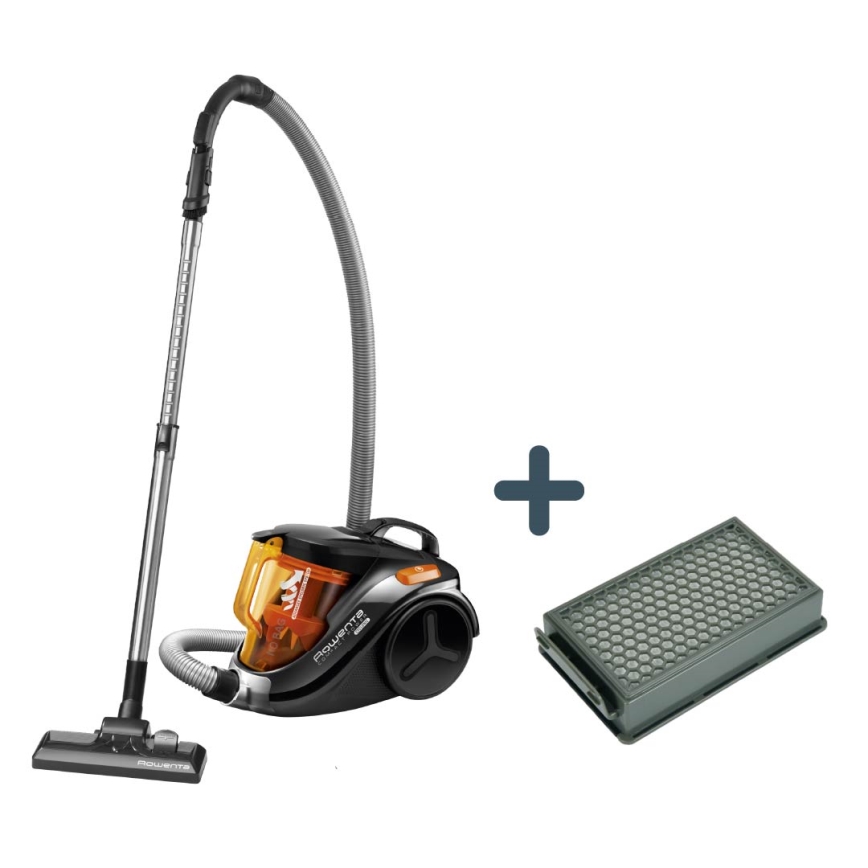 Rowenta - Zakloze stofzuiger COMPACT POWER 1,5l 750W/230V zwart/oranje