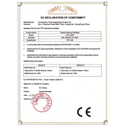 Roze CTPL Ademhalingsmasker FFP2 NR / KN95 1 st